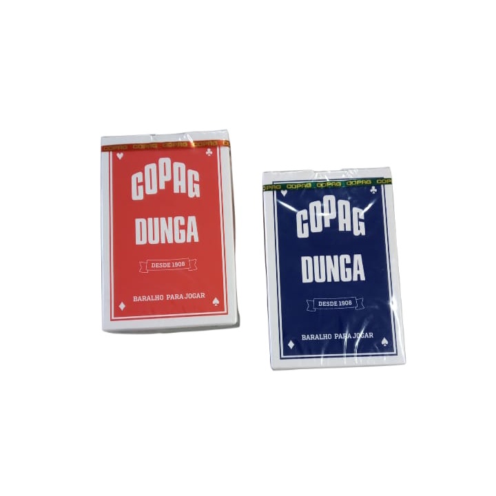 Kit com 2 Jogos de Cartas Baralho Vermelho e Azul Dunga Copag