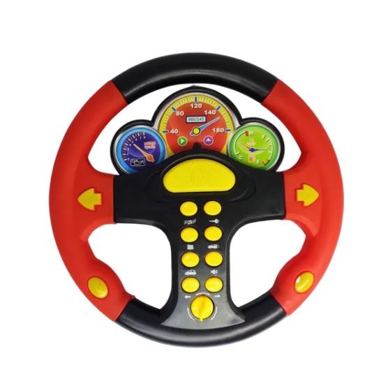 Volante de Brinquedo Infantil com Luzes Sons e Jogo do Carrinho no