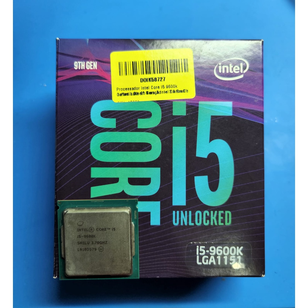 Processador Core I5 9600k 3.70 Ghz Lga 1151 ( ChipSet h310 ) | Shopee ...