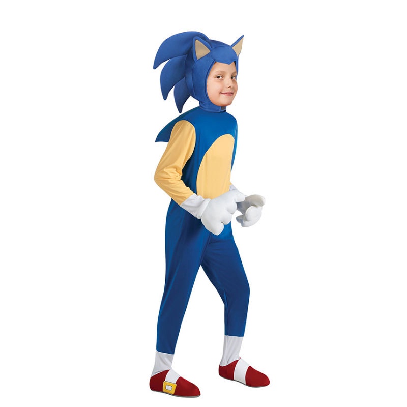 Fantasia Infantil Sonic Com Gorro 2 A 10 Anos - Med Alpha Hospitalar