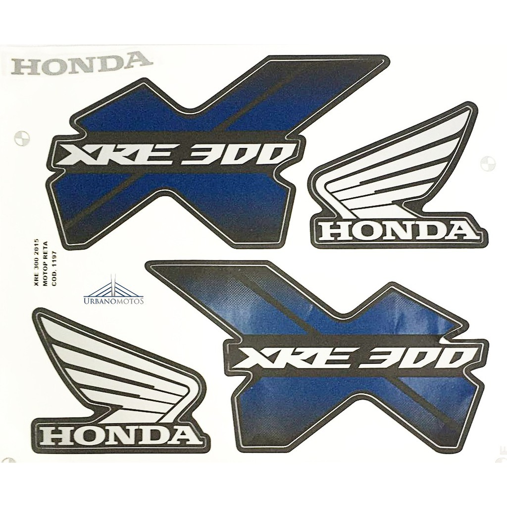 KIT ADESIVO XRE 300 2015 PRETA PADRÃO ORIGINAL | Shopee Brasil