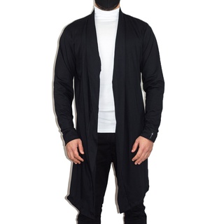 Cardigan comprido malha leve verão