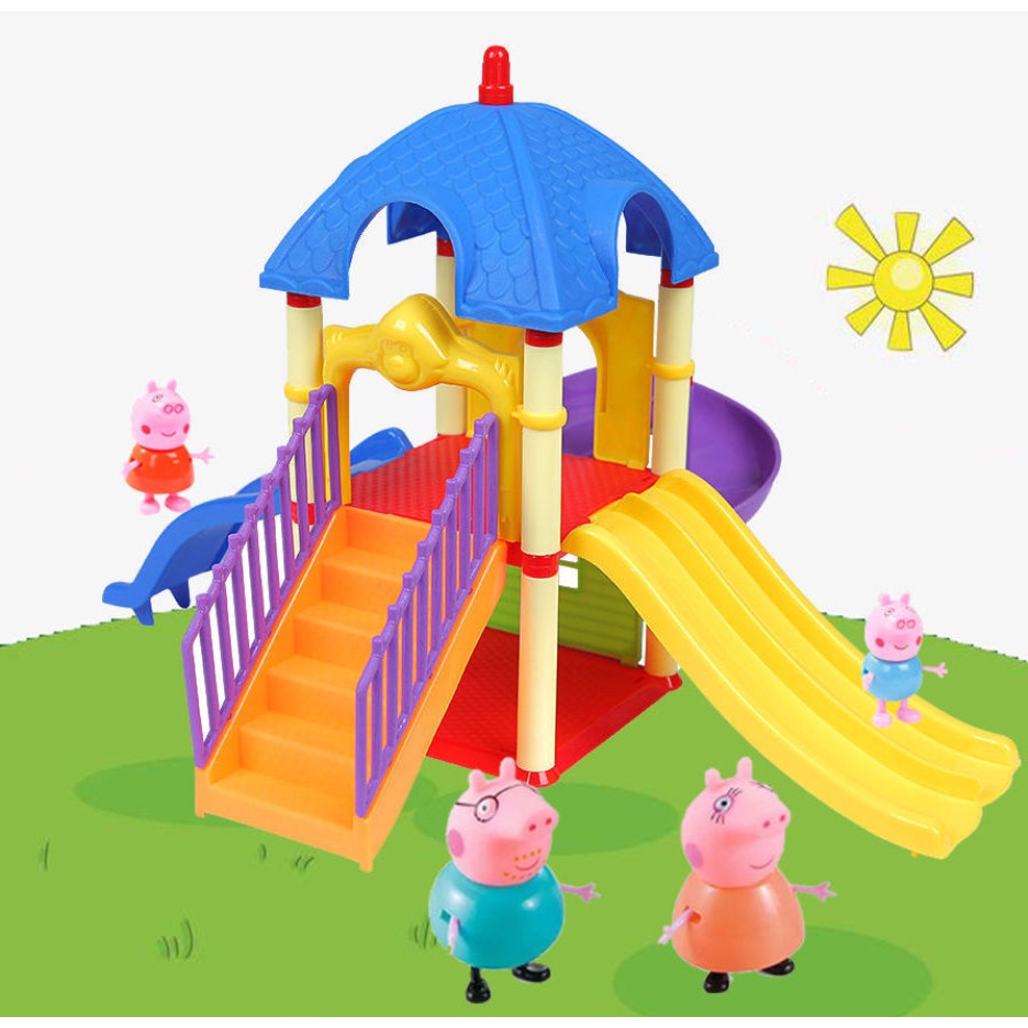 Peppa pig outdoor 2024 fun slide playset