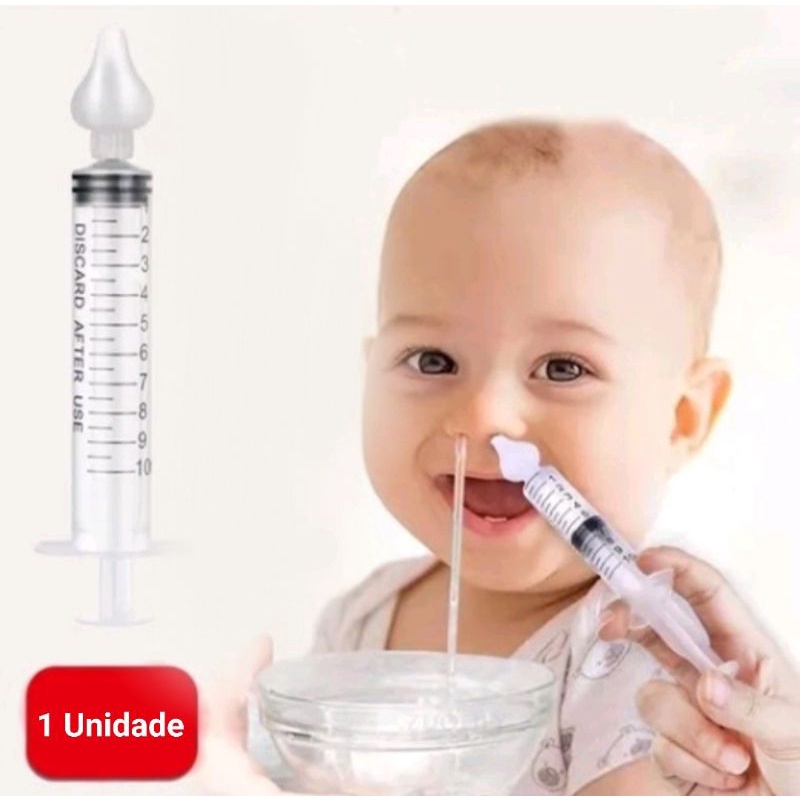 Seringa Com Bico de Silicone Para Lavagem Nasal Infantil Adulto