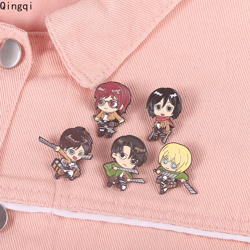 Broche Anime Attack on Titan Esmaltado Pin Broches Cosplay Decoração Roupas Lapela Personagem De Desenho Animado Jóias Presentes