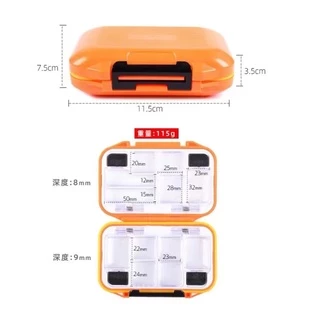 Estojo Caixa Para Pesca Chumbo Anzol Isca Profissional P 11,5cmX7,5cmX3,5cm