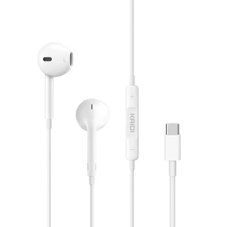 Fone de Ouvido com Microfone In-Ear Branco Kaidi KD-729