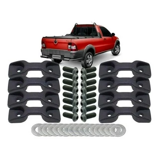 Kit 8 Gancho Da CaÇAmba Fiat Strada Toro + Parafusos