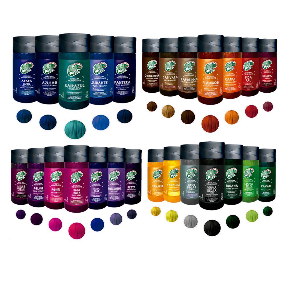 Mascara Tonalizante Kamaleao Color 150ml Tinta Fantasia - Tintura Vegana Original Varias cores