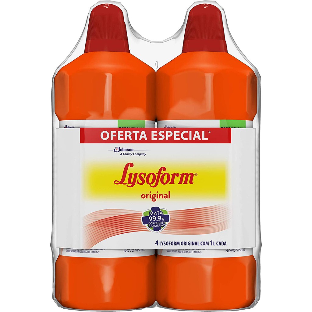 Kit Com 2 Desinfetantes Lysoform 1 Litro Cada Frasco | Shopee Brasil