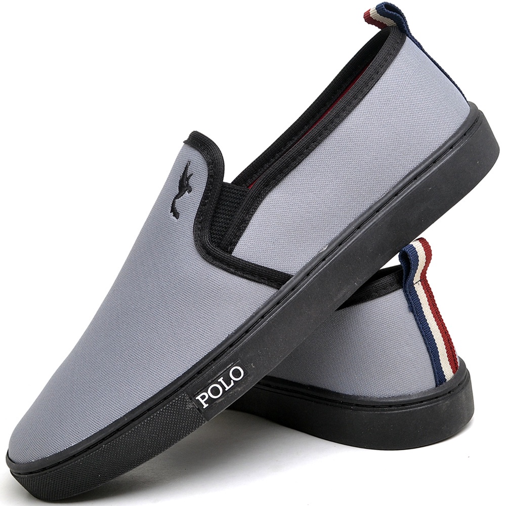 Slip on fashion cinza masculino