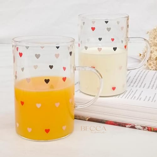 Conjunto 2 Xícaras De Chá Vidro - 400ml Resistente Borossilicato GURUDAR