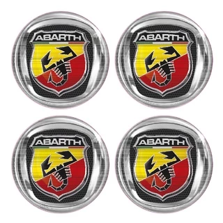 Kit Adesivo Emblema Abarth Palio Punto Centro Roda Resinado Promoção! 