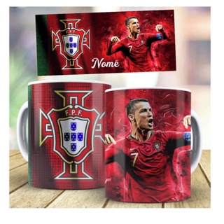 Caneca Portugal CR7 + Caixa - Caneca e Caixa Personalizadas