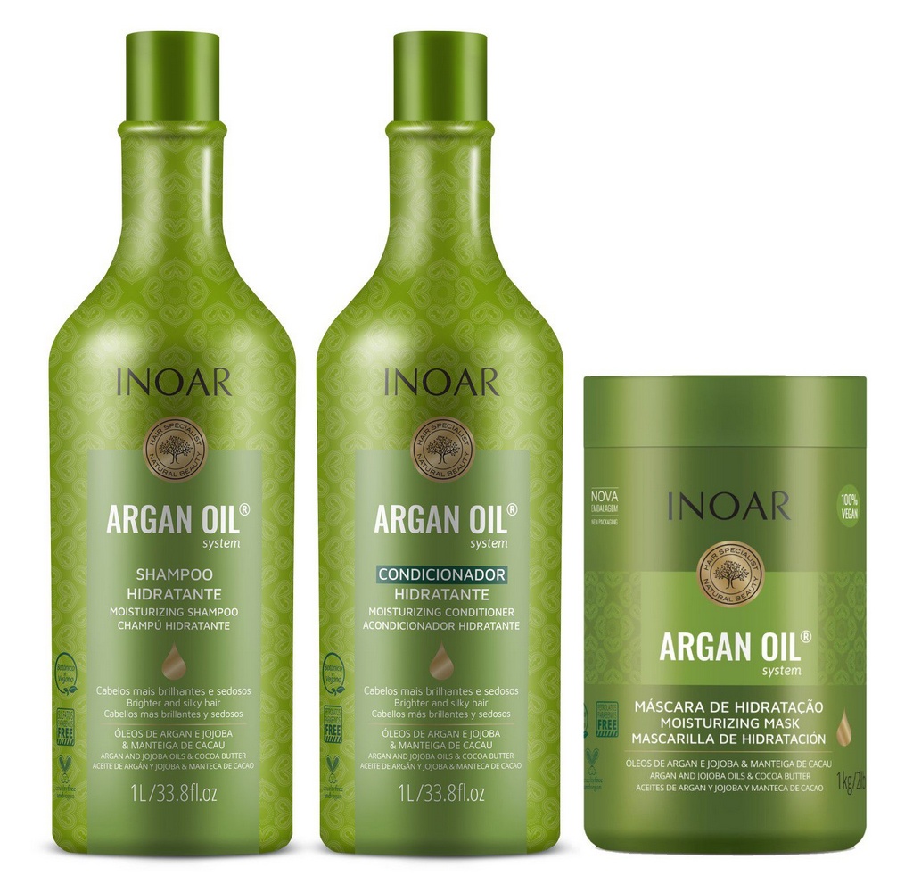 Kit Inoar Argan Oil - 3 Produtos | Shopee Brasil