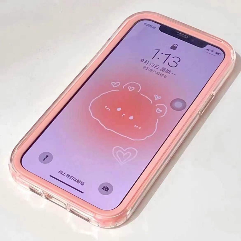 Para iPhone 13 Pro 2 em 1 360 Titular Invisível Corda Capa para Celular  (Vermelho Rosa)