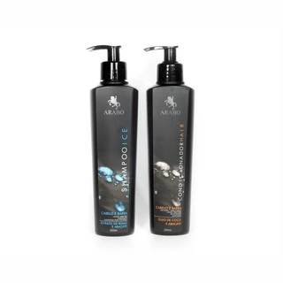 Kit Shampoo Ice E Condicionador Cabelo E Barba Arabo