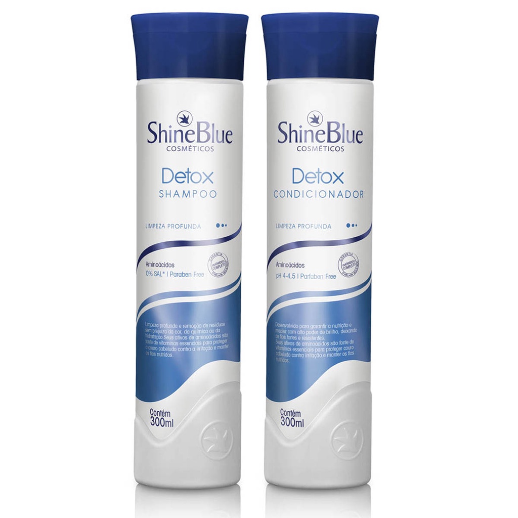 Kit Detox Shine Blue Shampoo e Condicionador | Shopee Brasil