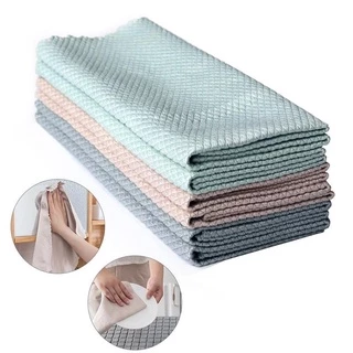 1 Pc Escama De Peixe Pano Grande Absorvente Limpar Vidro Limpeza Especial Sem Deixar Manchas De Água Traceless Scouring Pad Cozinha Ferramenta