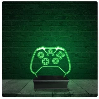 Luminária Abajur Acrílico Led - Controle Xbox One