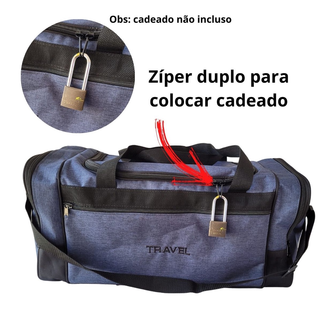 Mala de viagem reforçada a bordo bolsa para passeio tamanho pequena média grande com divisórias promoção