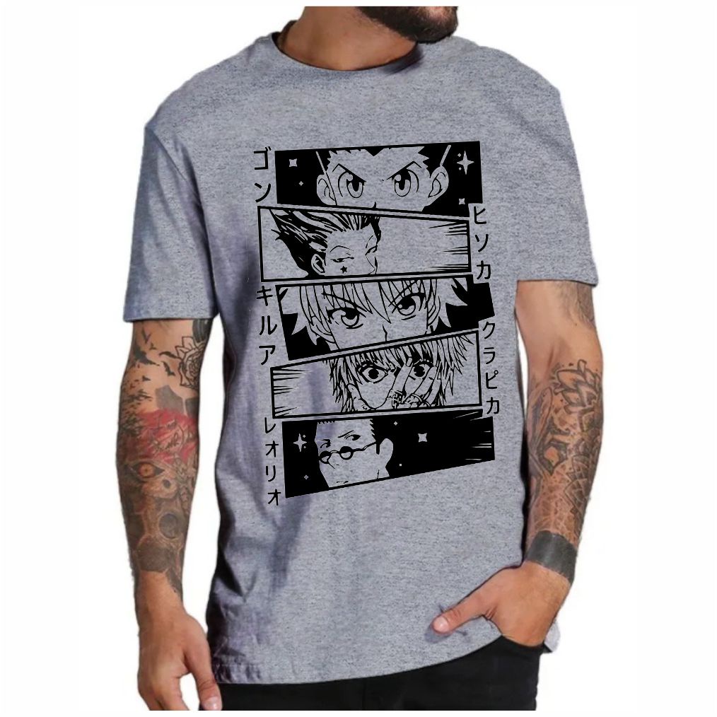 HUNTER X HUNTER ANIME - CAMISETA UNISSEX E BABY LOOK 100% POLIÉSTER