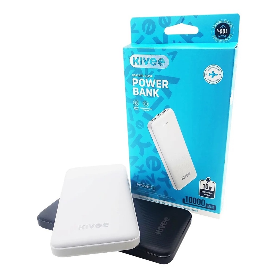 Carregador Portátil Power Bank 10W Carregamento Rápido Universal 2 ...
