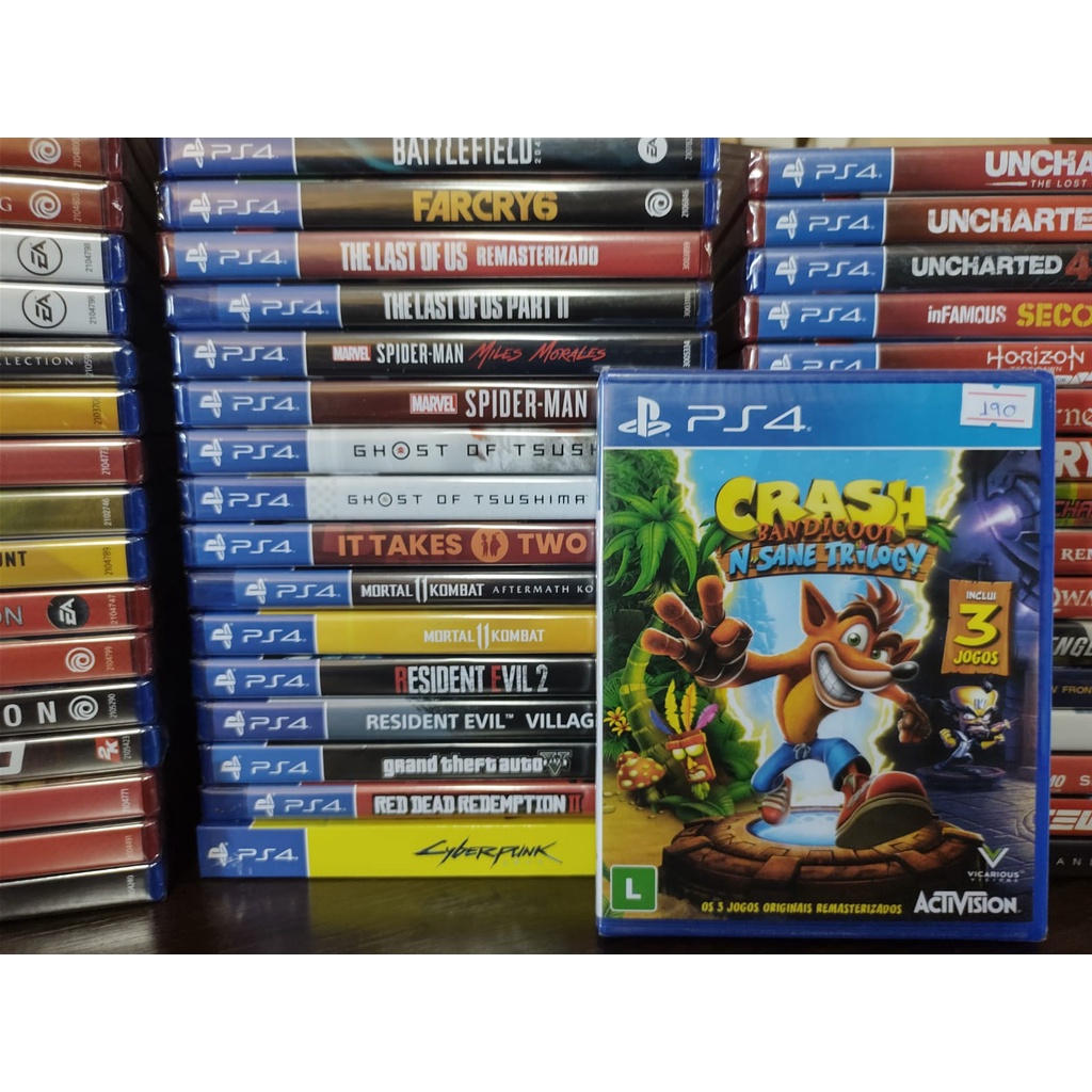 Jogo Crash Bandicoot N Sane Trilogy Ps4 Midia Fisica