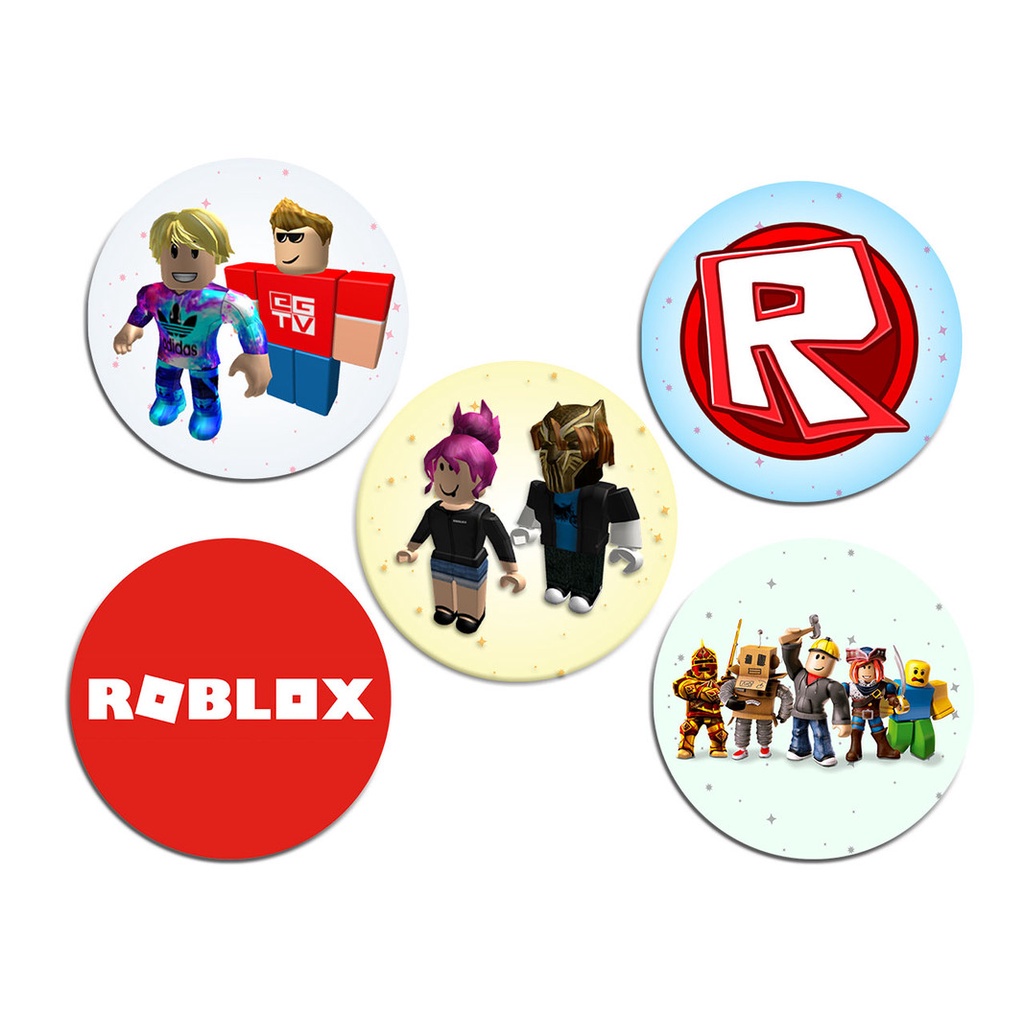 Adesivo + Aplique do Personagem e Nome no Tema Roblox