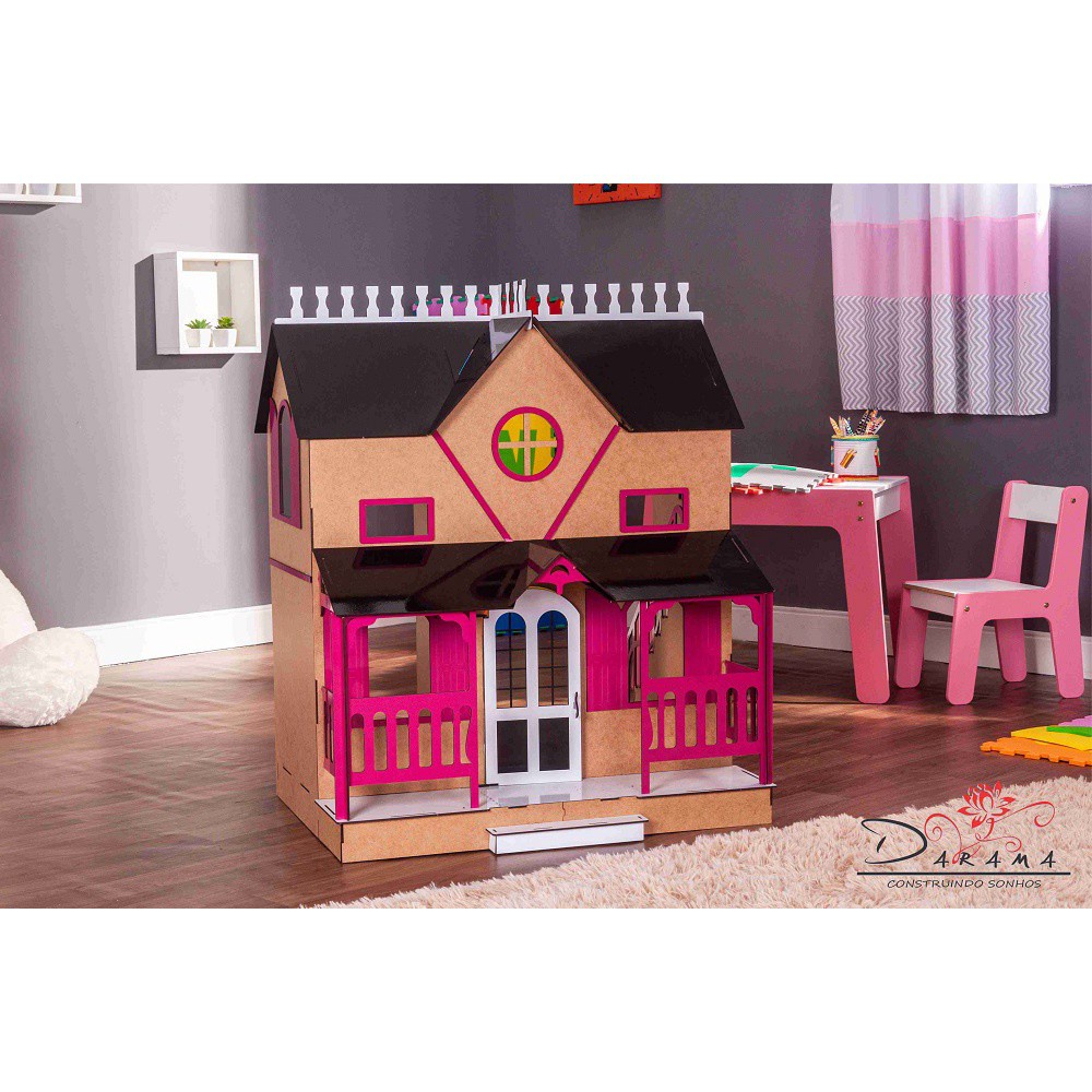 Casa de Bonecas Escala Barbie Modelo Stefannie Eco – Darama – Loja