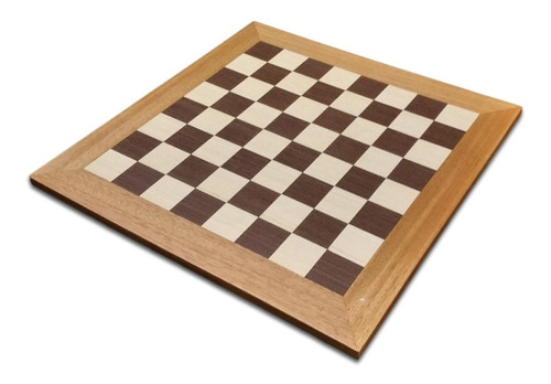 Tabuleiro Xadrez 50x50cm Madeira Marchetado Casa 5cm Oficial