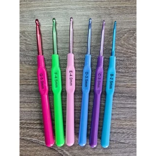 Agulha de Crochê Alumínio Cor Neon - Diversas Medidas Unidade em Oferta na Shopee