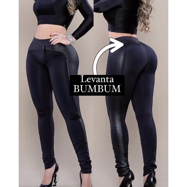 Calça Feminina Legging Modeladora Cintura Alta Com Elastico E