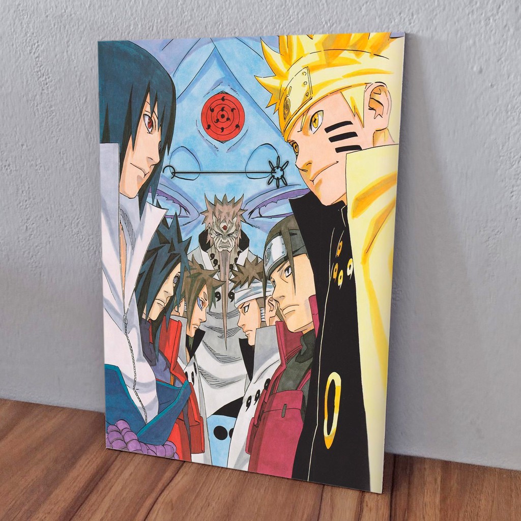 Quadro Decorativo Naruto Uzumaki E Sasuke Uchiha 23x33cm
