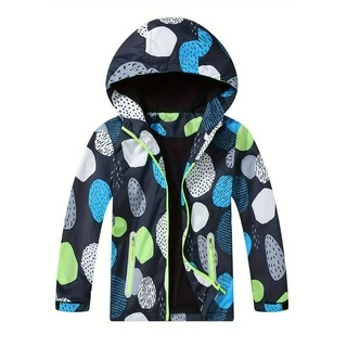 Bloco Colorido De Velo Zip Up Casaco Com Capuz Capa De Chuva Windbreaker Outerwear Kids Clothes
