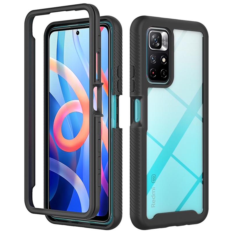 Xiaomi Mi Poco M4 Pro M3 F3 X3 X3 NFC Armor 2In1 Capa Traseira À Prova De Choque Transparente 360 Híbrido De Proteção Para Telefones Pesados