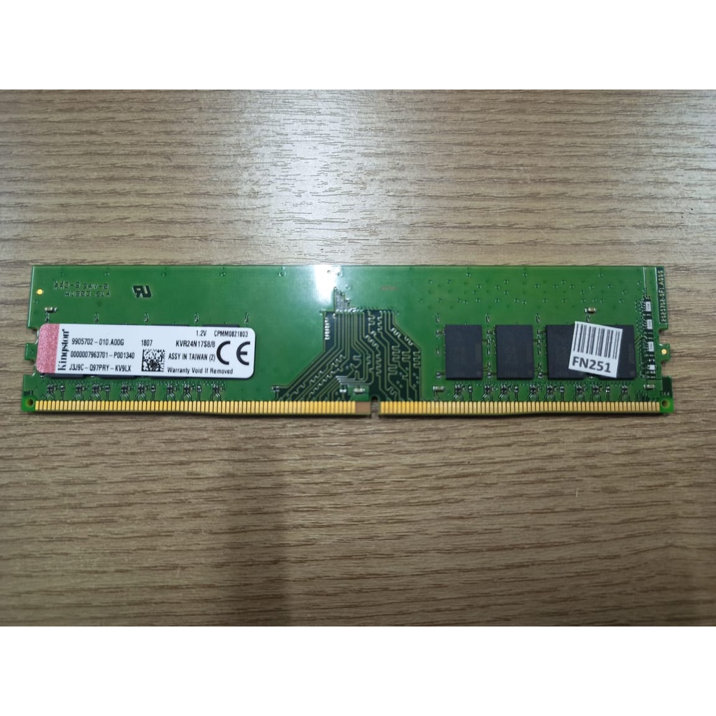 Só Memórias - Memórias Ram Mais Barata do Brasil - Memória RAM Kingston 8GB DDR4  2400MHZ
