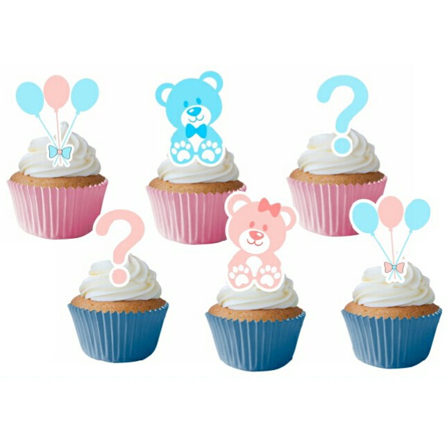 10 Apliques de cupcake Ch Revela o