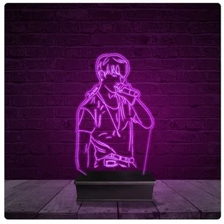Luminária e Abajur Acrílico Led - Jung-kook BTS Banda