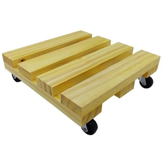 Pallet De Madeira Multiuso Com Rodinhas 25x25cm Vaso de Plantas Envio Imediato.