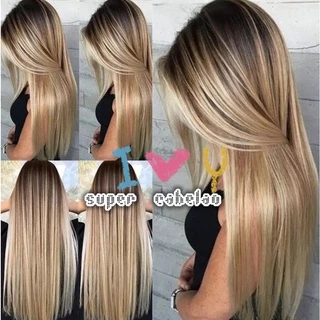 T28t613L - Aplique Mágico Cabelo Invisível Tiara transparente linha silicone Fio cor loiro mechas ombre hair liso Promocao