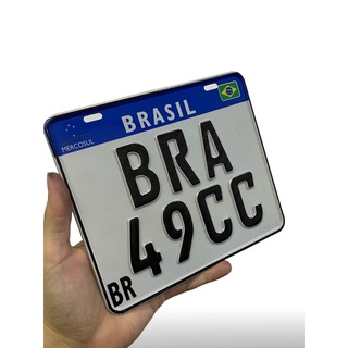 Placa De Moto Mercosul Decorativa Personalizada