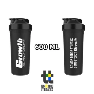 Coqueteleira de Academia Simples Com Rede Shaker Garrafa de 600ml Growth Supplementos