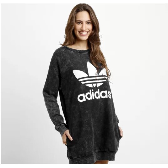 Vestido moletom sale adidas