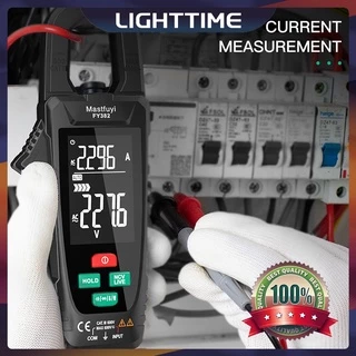 LIGHTTIME Novo 9999 Contagens Alicate Amperímetro Digital Tela Grande DC AC Corrente Faixa Automática True RMS Capacitância de Temperatura NCV Ohm Tester Multímetro
