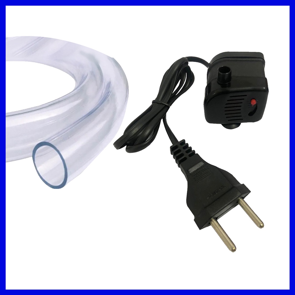 Bomba Submersa Bombinha Fonte Água Aquário Bebedouro Com Mangueirinha de 1 METRO