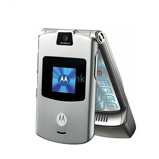 1000 % ori) Celular Moto ro la V3 Versão Mundial Flip GSM Quad Band Razr V3