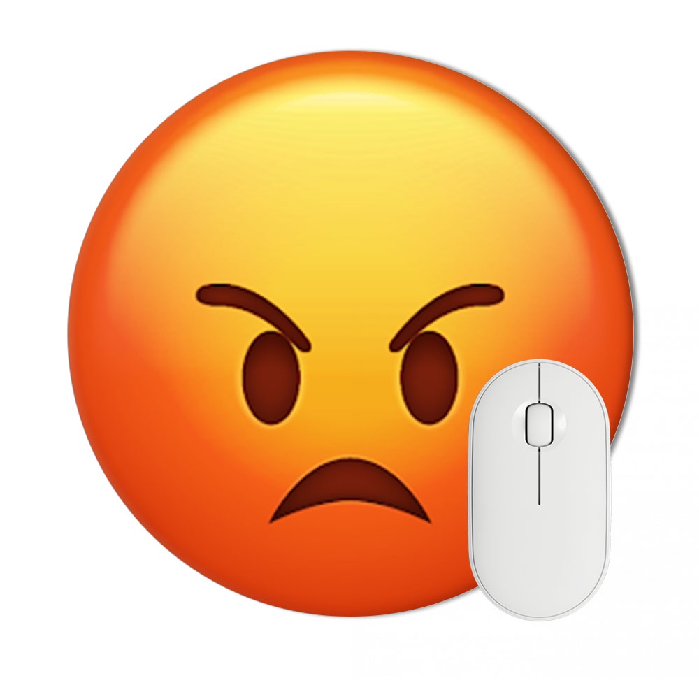 Mouse Pad Emoji Bravo Whats Figurinha Furioso Presente Divertido