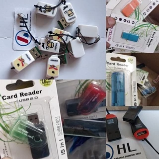 2x Leitor Multi-Card Leitor de Cartão Leitor de Cartão SD TF Micro SD MS