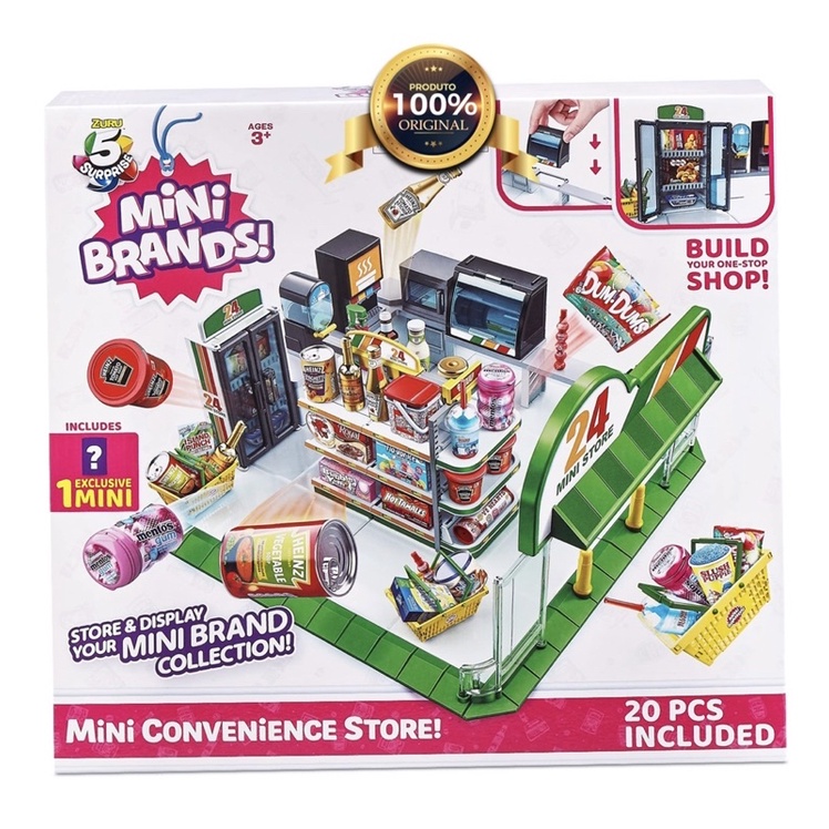 Zuru Mini Brands Mini Convenience Playset com 1 Mini Brands Exclusivo